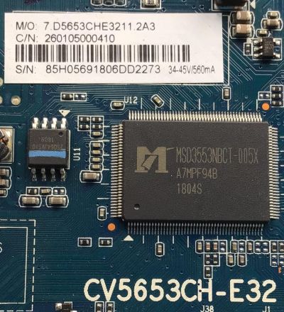 MAIN FUENTE (COMBO) PARA TV ELEMENT / NUMERO DE PARTE 260105000410 / CV5653CH-E32 / 7.D5653CHE3211.2A3 / 85H0569 / PANEL PT320AT01-4 / HK315LEDM-JHM7H / LTF315A072M7 / MODELO ELEFW328 LE-32GF1-B4 - Imagen 2